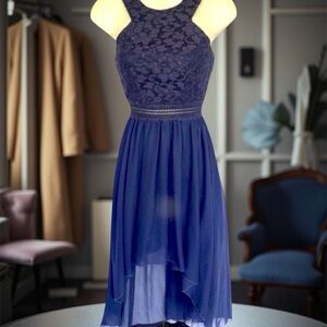 New Speechless Dress Navy Blue Lace High Low NWT Size 0